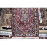 (24) Iranian hand woven runner in red floral pattern, approx 85 x 320cm