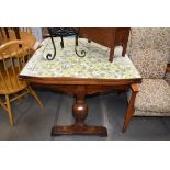 1940's oak drawer leaf table In need of some attention