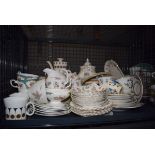 Cage containing a quantity of Royal Albert Winsome pattern crockery, plus Indian Tree and other