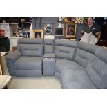 6 section grey suede finish corner sofa Some use