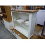 White painted oak top open font bookcase (30)