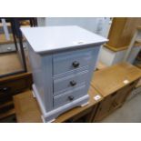 Blue painted bedside unit with 3 drawers (23)