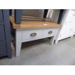 Grey painted oak top 4 drawer coffee table (37)
