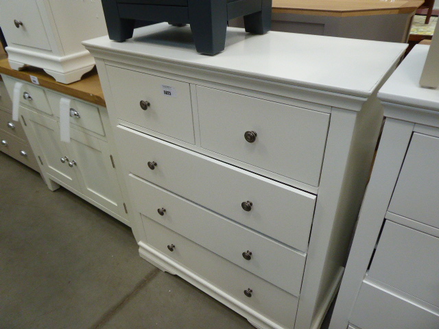 White painted chest of drawers (2)