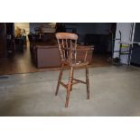 Childs elm seated high chair