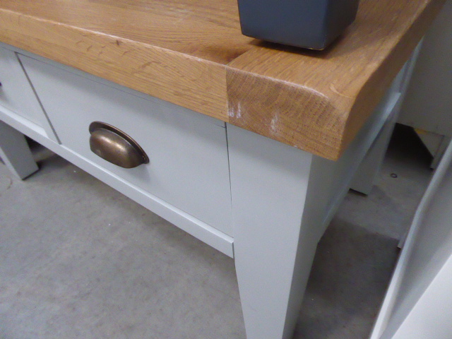 Grey painted oak top 4 drawer coffee table (37) - Image 3 of 3