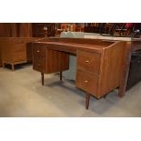 Mid 20th century rosewood effect inverted bow front dressing table In need of attention