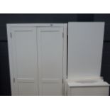 5109 - White painted 2 door wardrobe, no fixings (51)