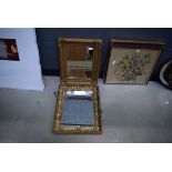 2 early 20th century gilt framed mirrors