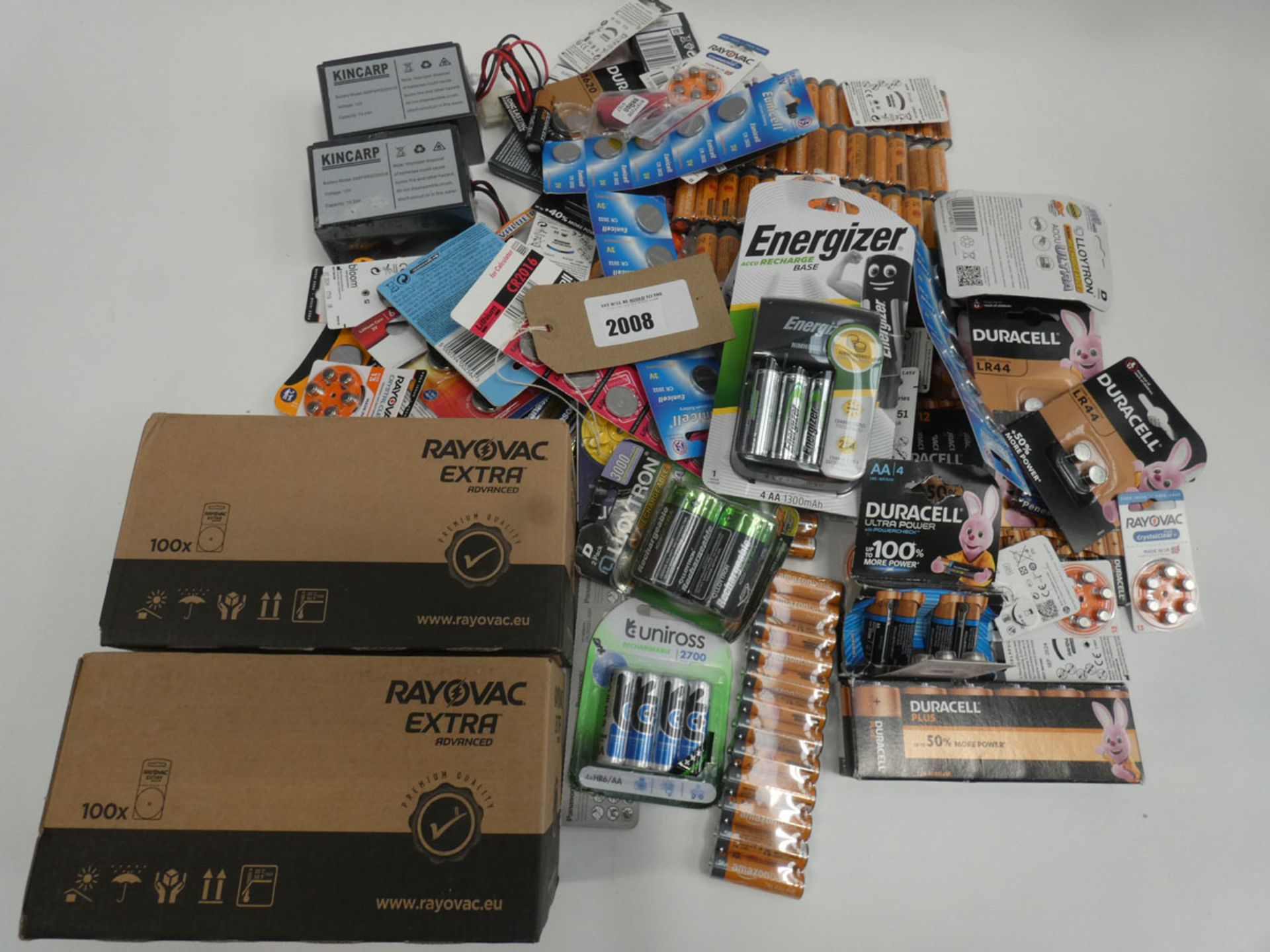 Bag containing quantity of various sized batteries