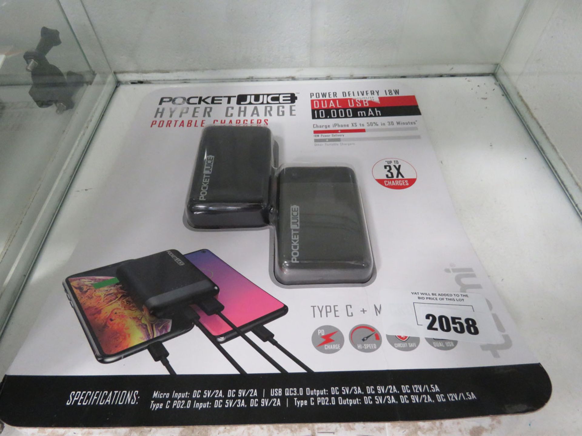 2 PocketJuice hypercharge portable power banks