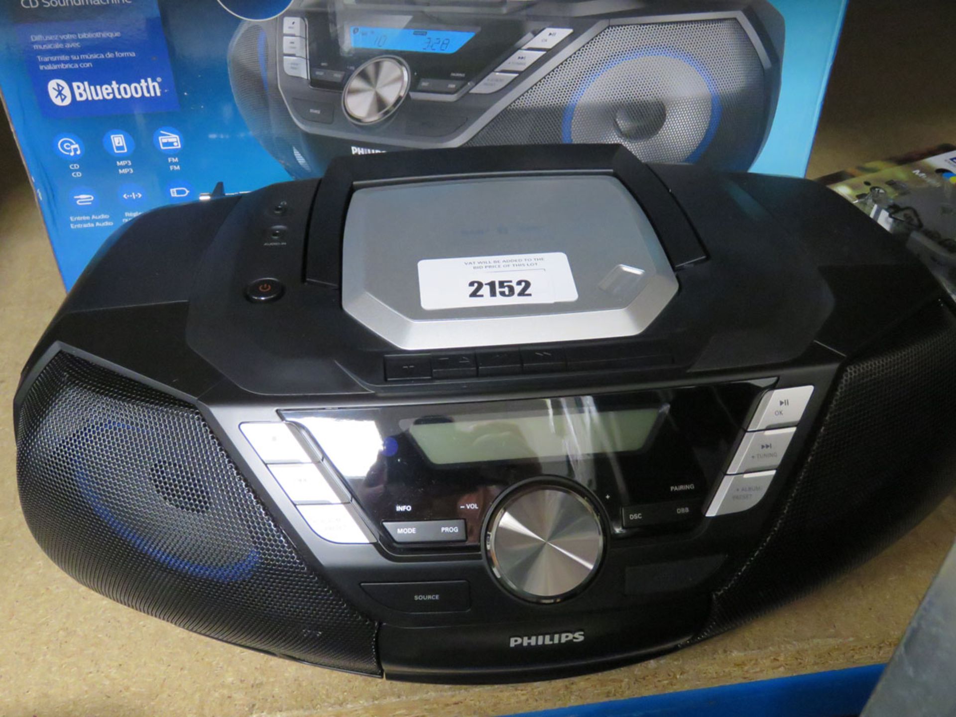 Philips DAB Plus bluetooth CD player/radio system with box - Image 2 of 2