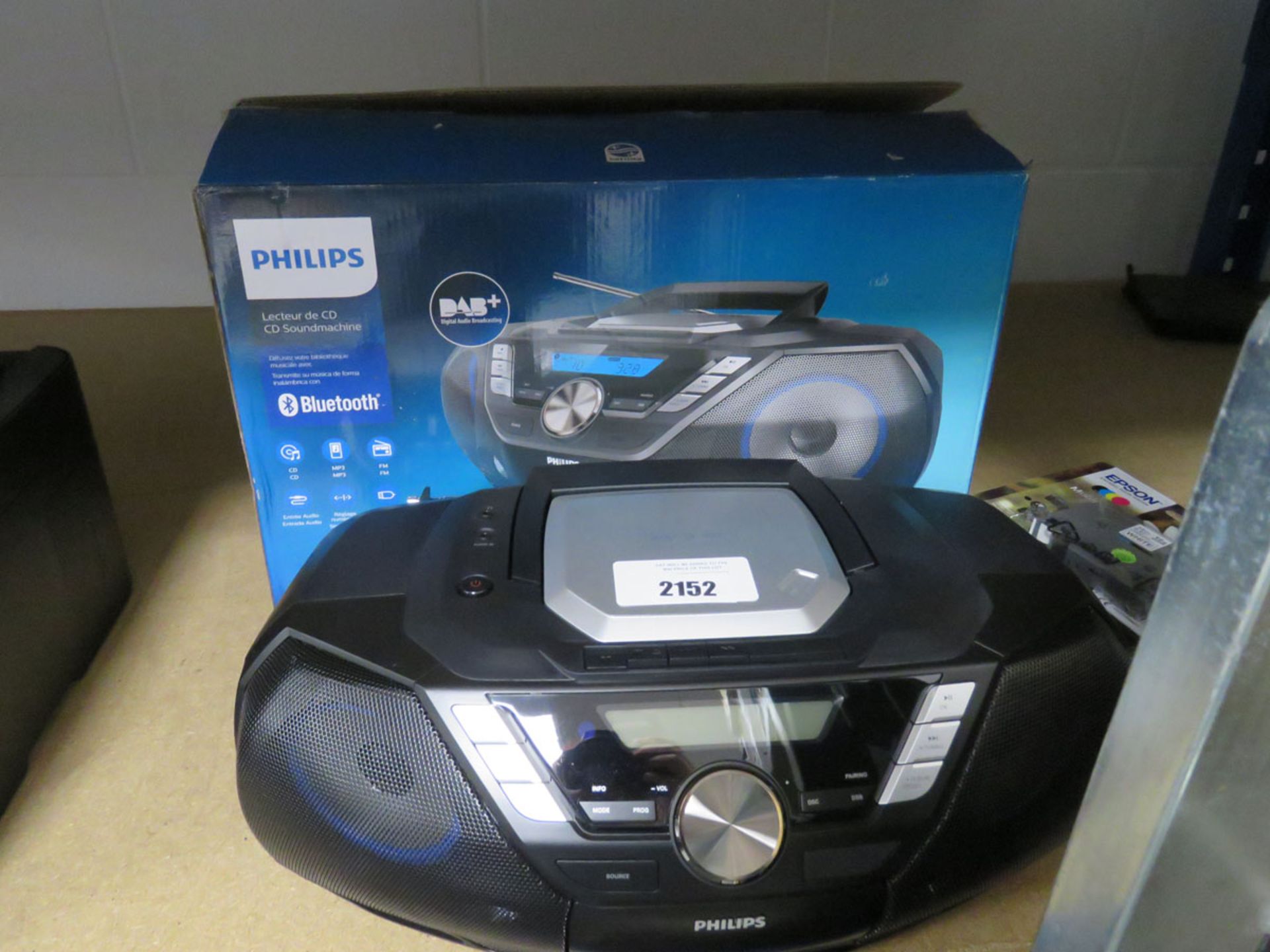 Philips DAB Plus bluetooth CD player/radio system with box