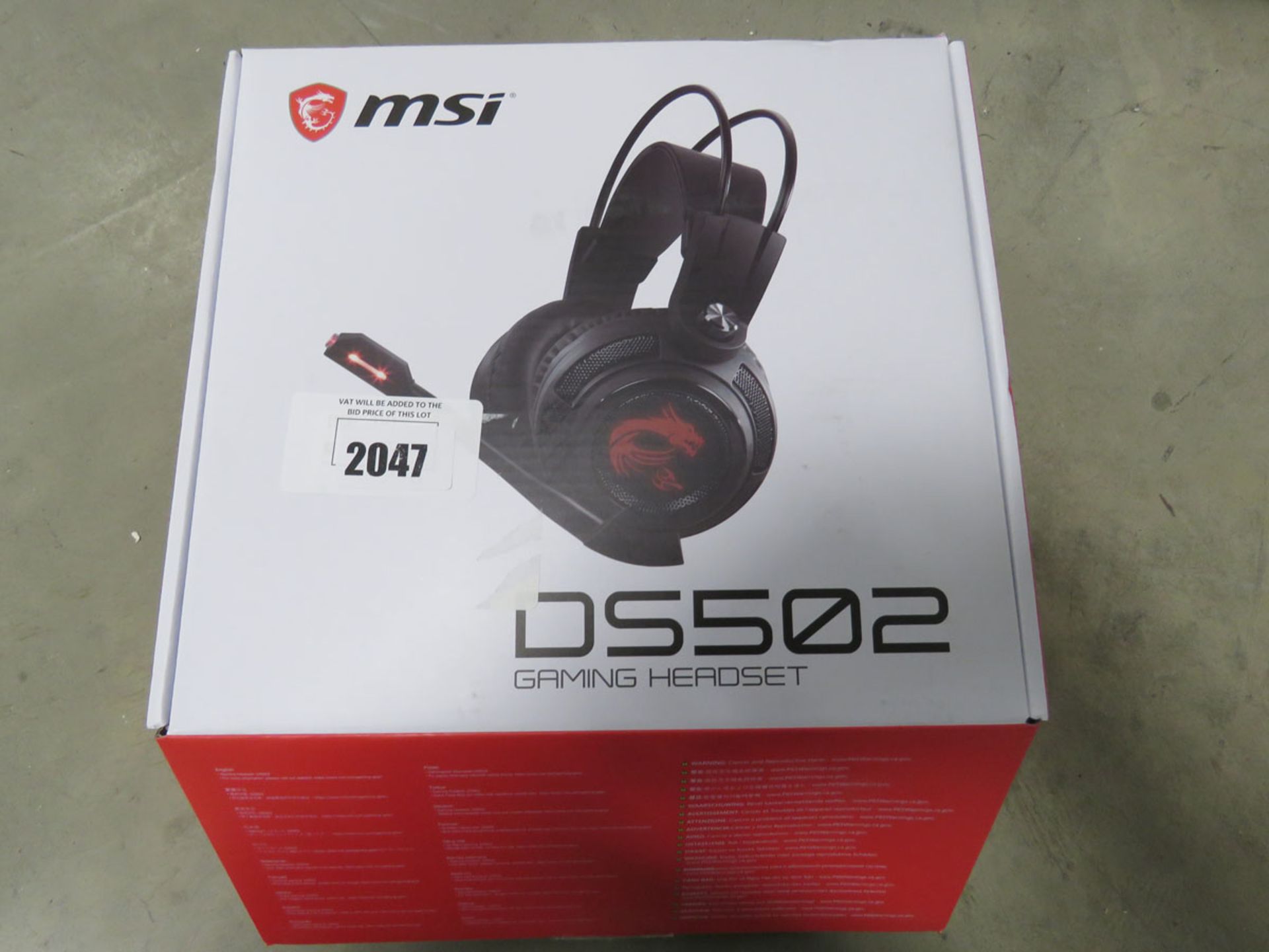 MSI DSI502 gaming headset for PC with box