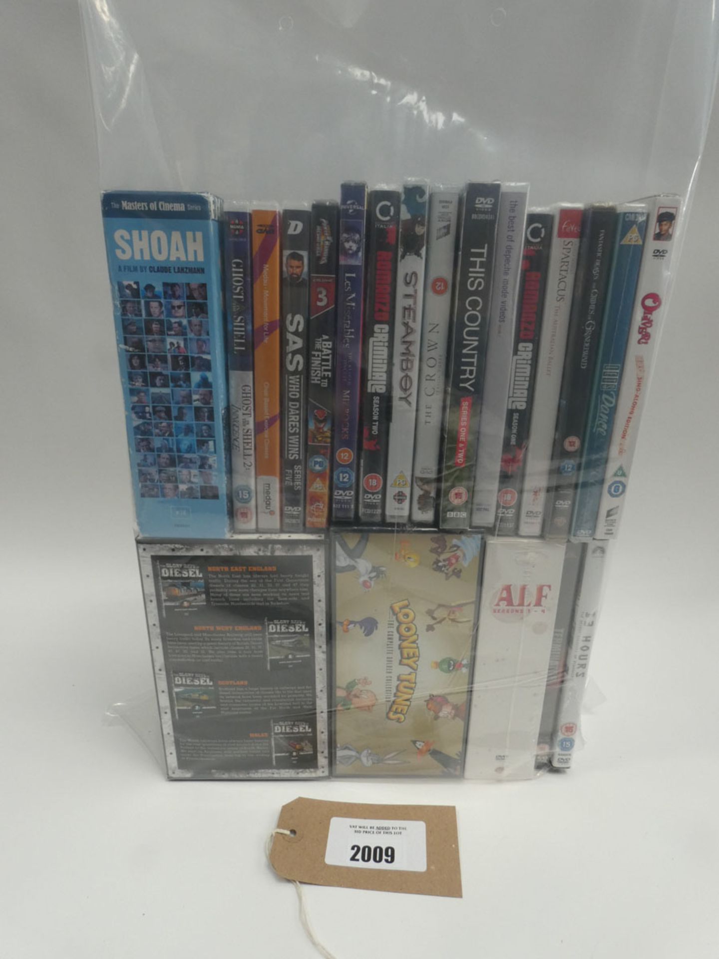 Bag containing quantity of various DVD films and boxsets