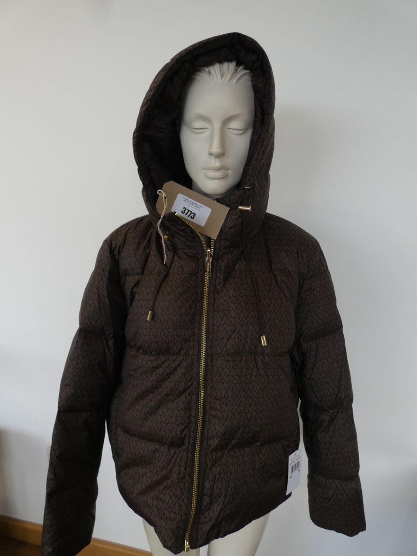Michael Kors ladies chocolate reversible puffer jacket size XL (Mannequin not included)