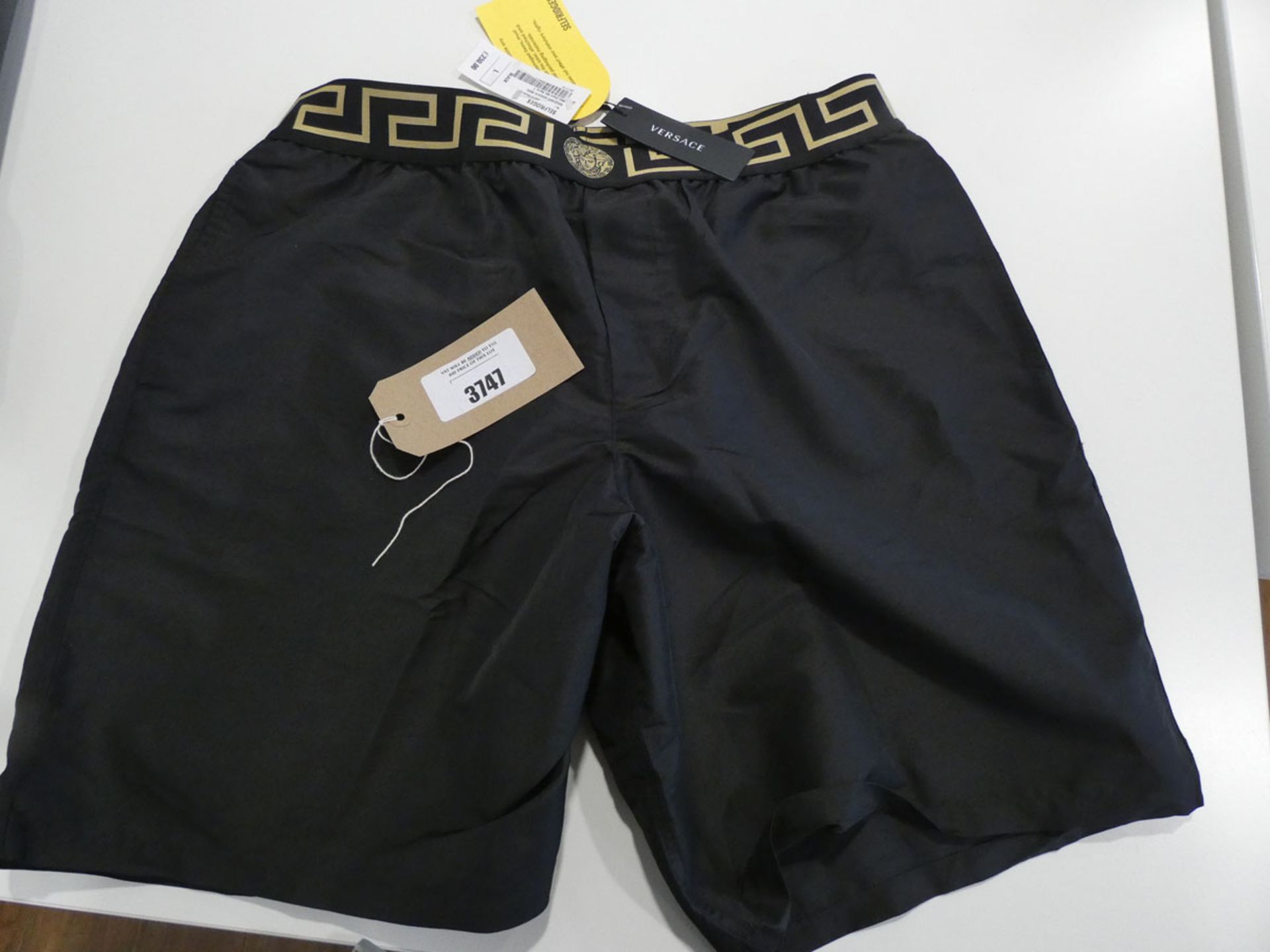 Versace men's short WB swim T shorts in black size Large