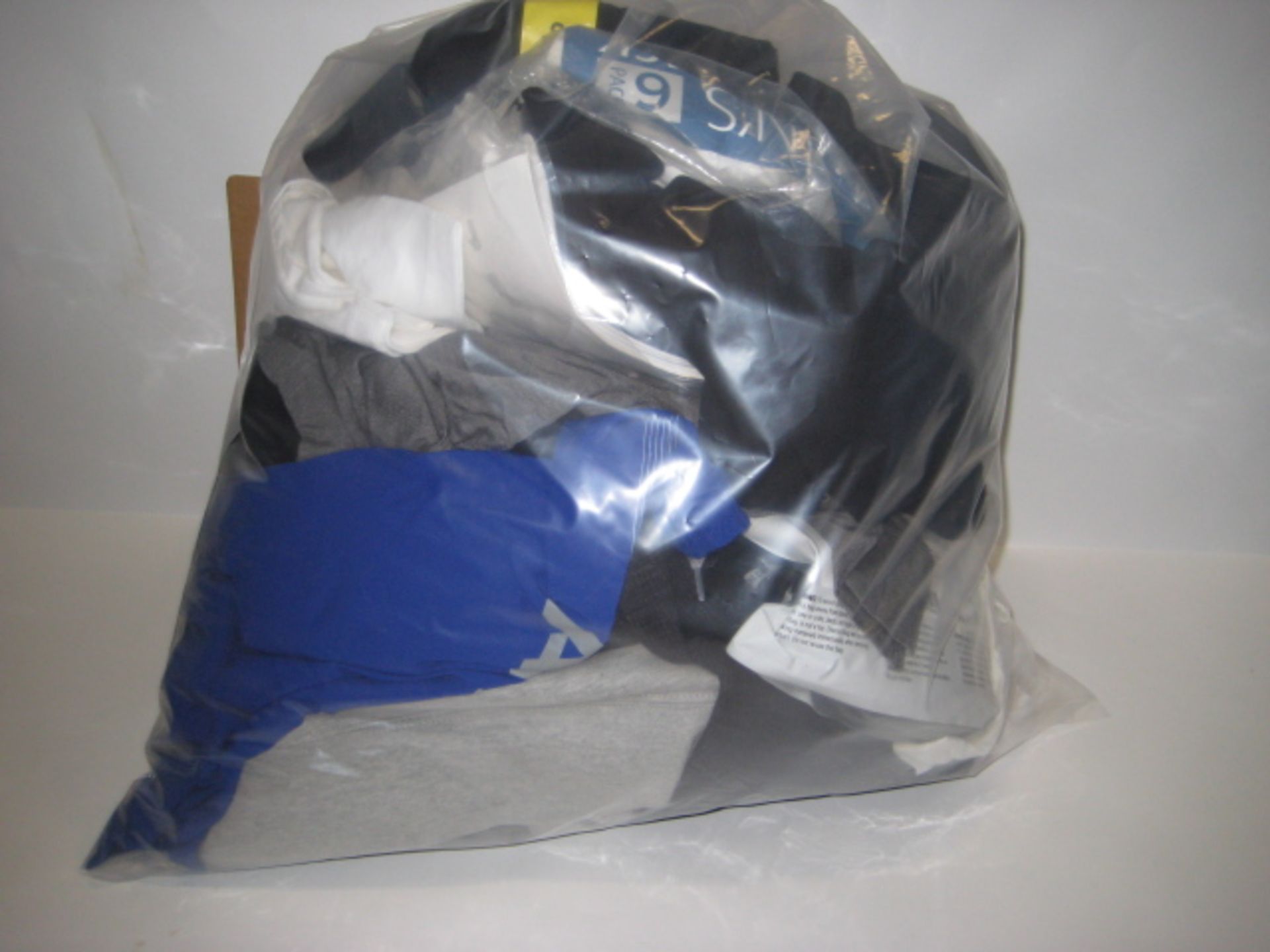 Bag containing gents polo shirts, sports shorts, Champion sweatshirt, leggings, ladies underwear - Image 2 of 2