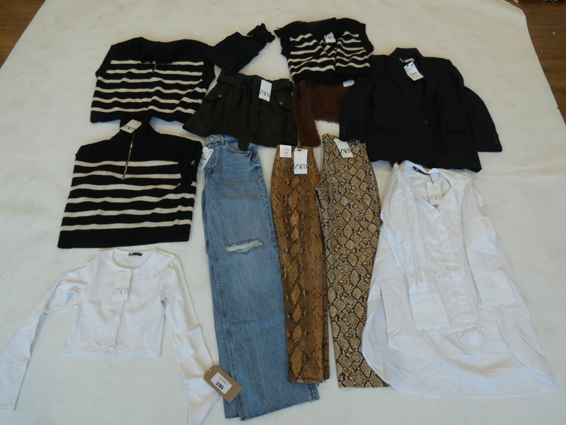 Selection of Zara clothing to include trousers, jumpers, etc in various sizes