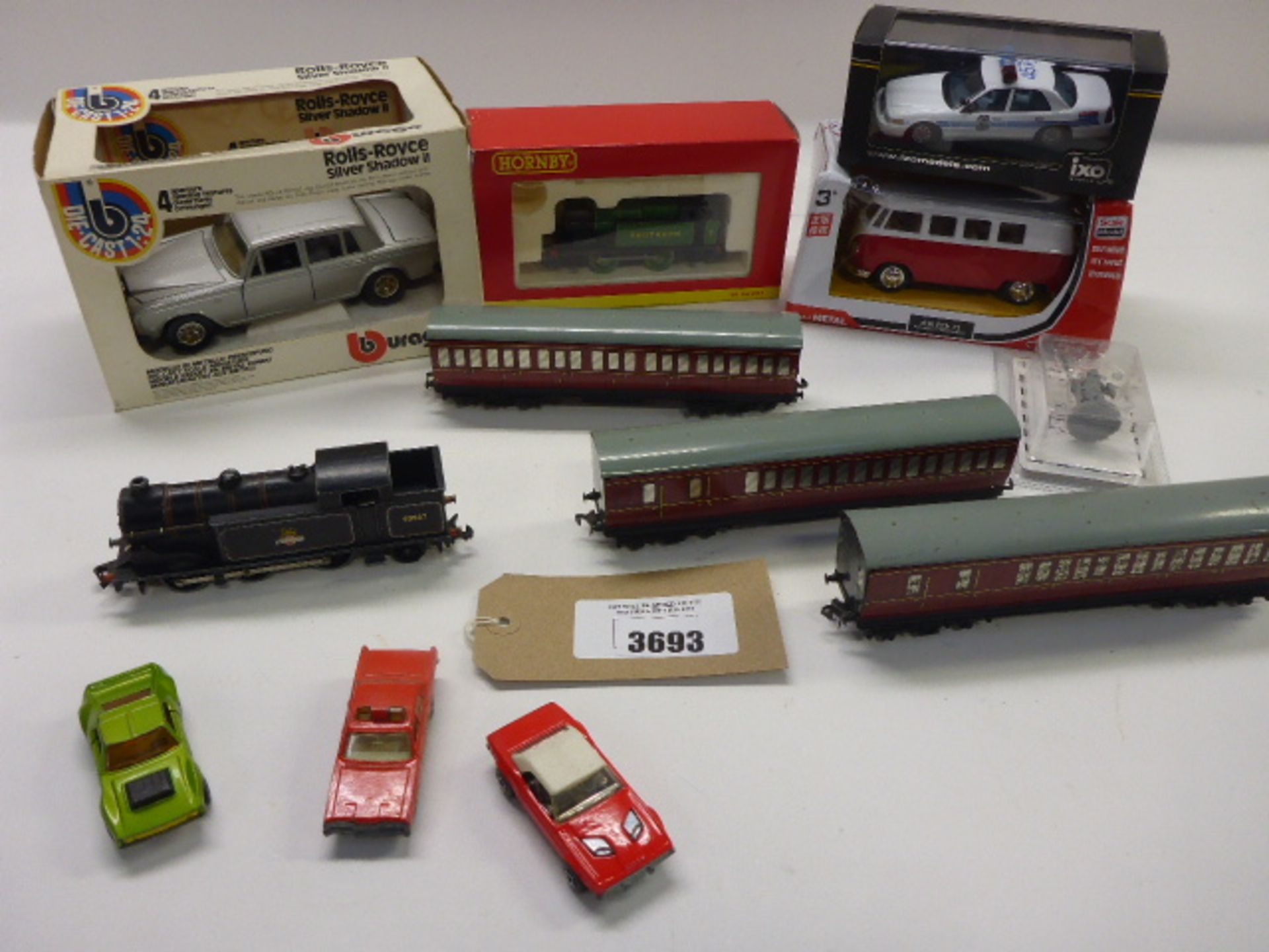 Hornby Southern Industrial Locomotive, Burago die cast Rolls-Royce, Hornby steam train &