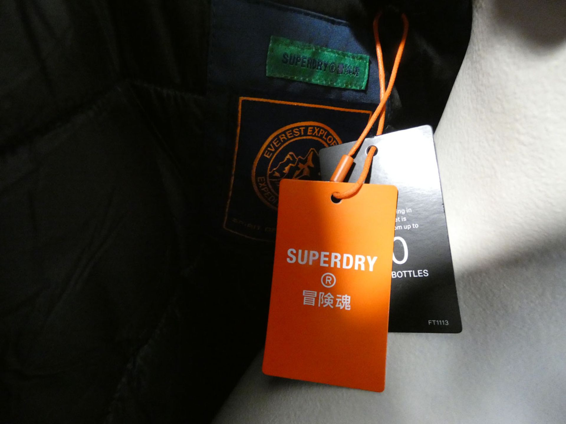 Superdry ladies everest parka in ocean blue size 16 (Mannequin not included) - Image 3 of 3