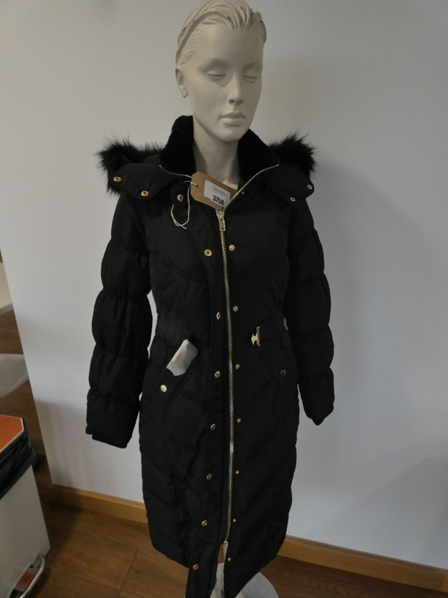 River Island ladies berlin doll coat in black size 8 (Mannequin not included)