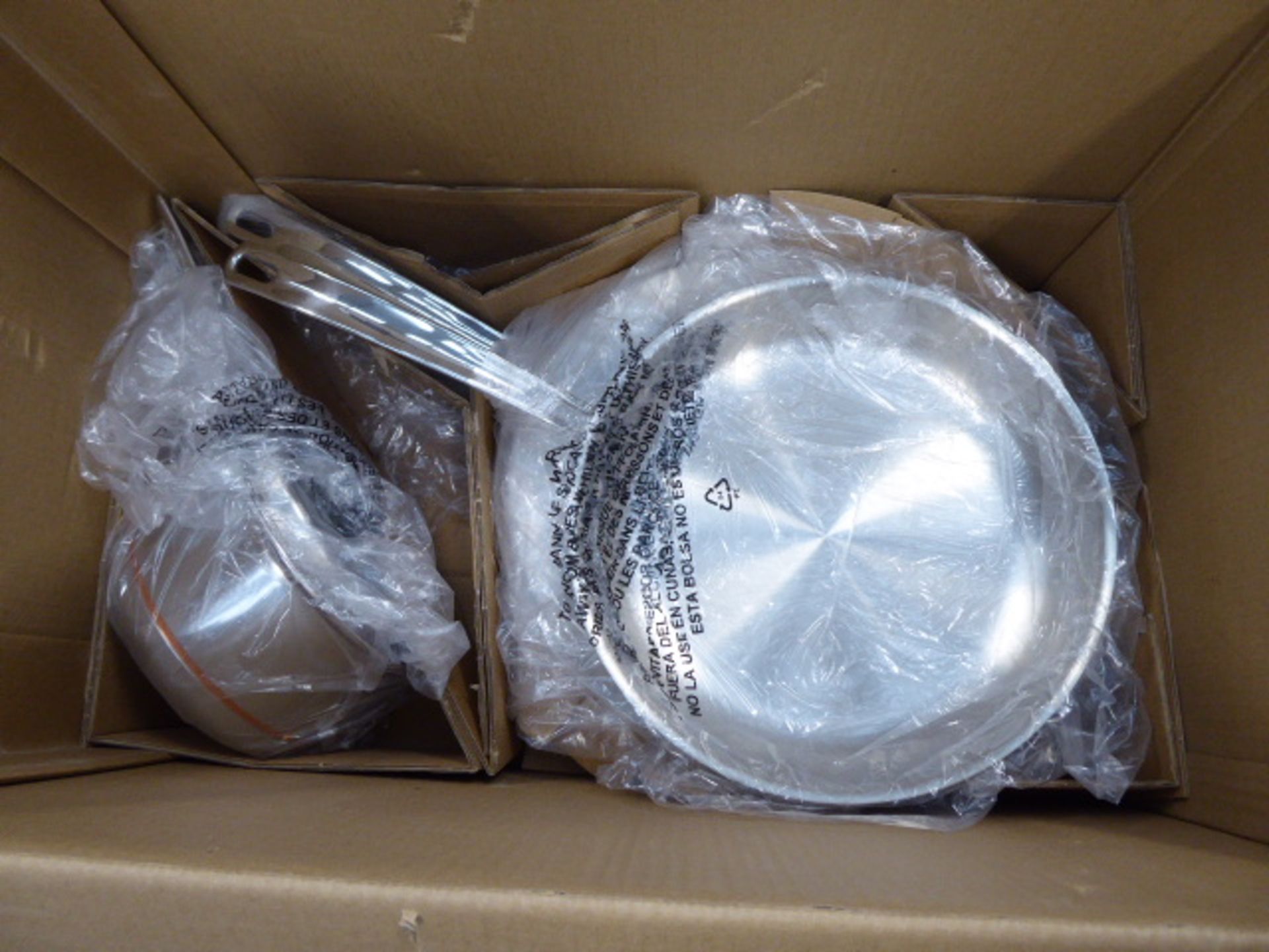Boxed Kirkland stainless steel cookware set (used pots) - Image 3 of 3