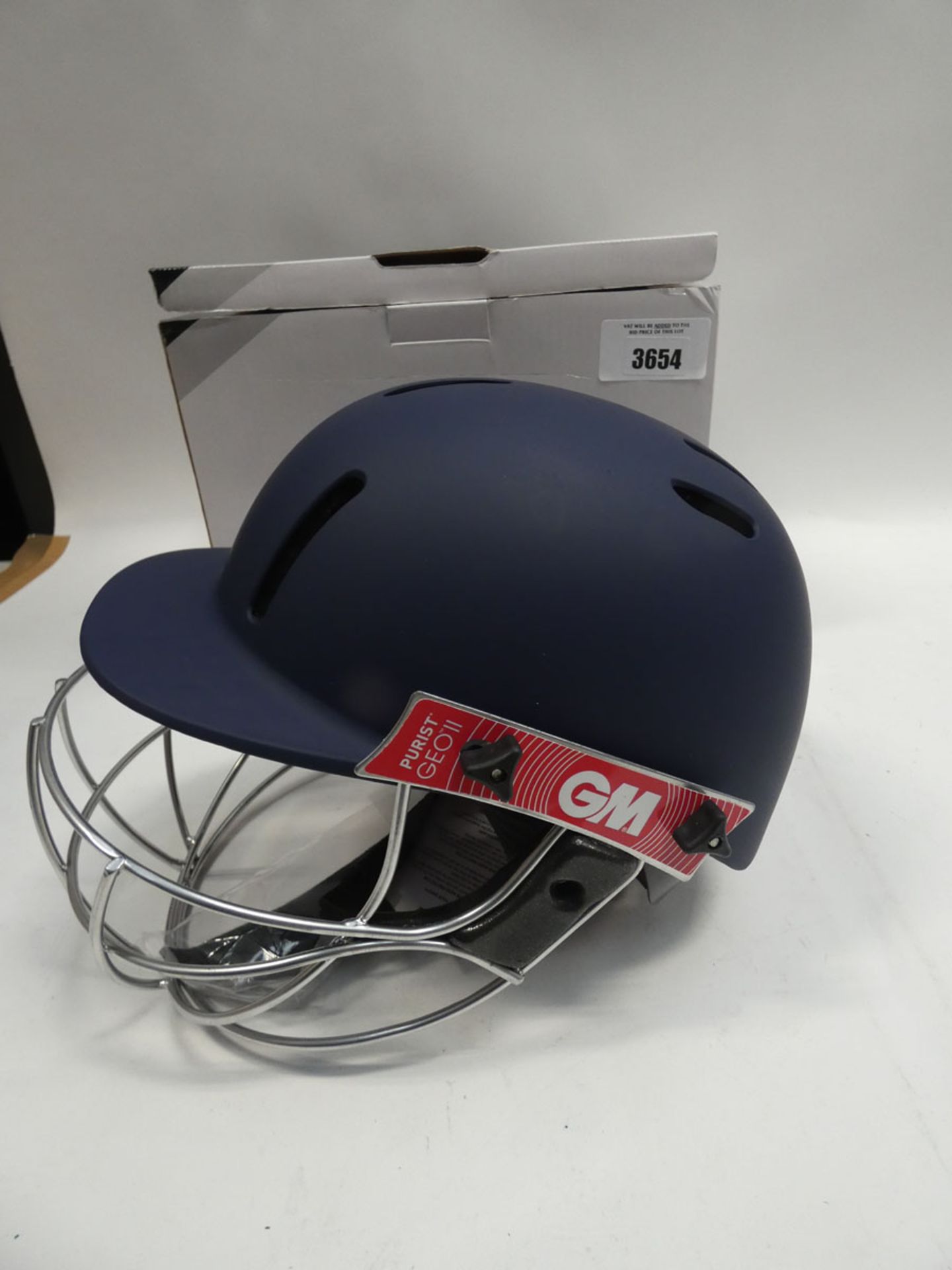 GM cricket helmet in navy blue purist geo II senior