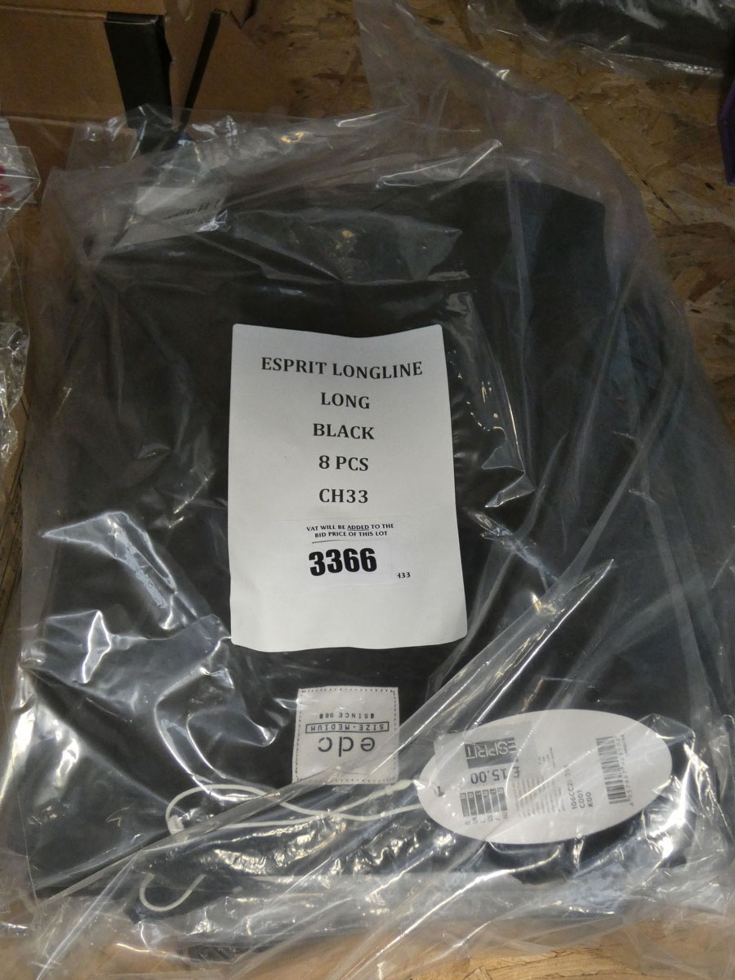 Bag containing 8 Espirit long line in black