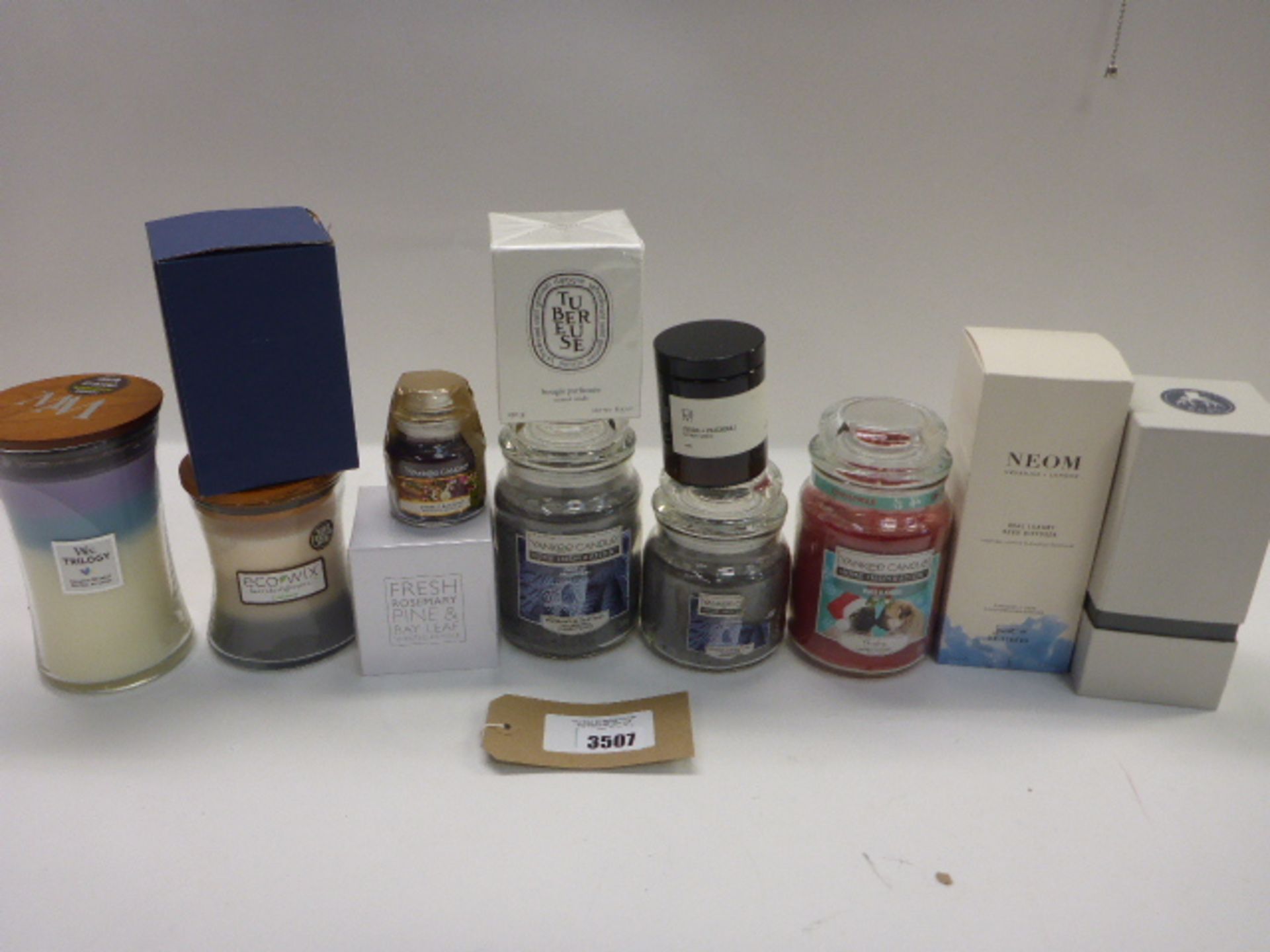 Yankee, The White Co, Diptyque, Trilogy and other scented candles and Neom diffuser