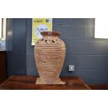 A large modern ceramic vase of ovoid form, h. 60 cm