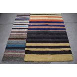 2 striped carpets (approx 1.5 x 2.4m)