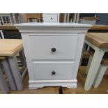 White painted chest of 2 drawers (149)