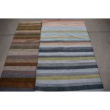 2 striped carpets (approx 1.5 x 2.4m)