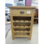 Oak wine bottle rack with drawer (9)