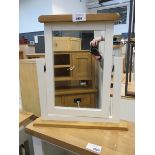 Cream painted oak trim dressing table mirror (95)