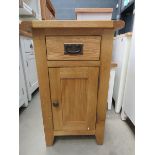 Oak small cupboard with single drawer and single door cupboard (152)