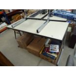 2 1980's melamine and chrome desks Some rust to chrome, otherwise good condition