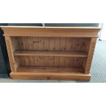 Pine open fronted bookcase