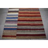 2 striped carpets (approx 1.5 x 2.4m)