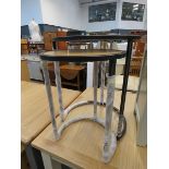 2 modern metal framed circular nest of tables (141)