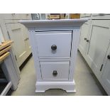 Blue painted 2 drawer bedside cabinet (39)