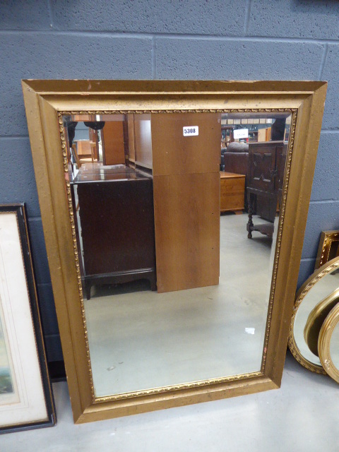 5240 Rectangular bevelled mirror in gilt frame