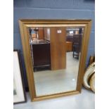 5240 Rectangular bevelled mirror in gilt frame