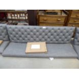 Grey studded back bench seat, with legs (no fixings)