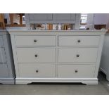 Large white painted 6 drawer chest (48)