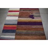 2 striped carpets (approx 1.5 x 2.4m)