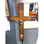 (3) Wooden and brass crucifix