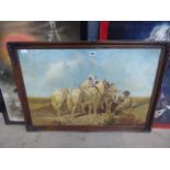 Framed picture of The Ploughing Team