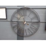 Metal quartz wall clock